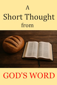 A Short Thought from God's words