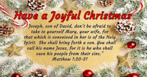 Have a Joyful Christmas - Matthew 1:20-12